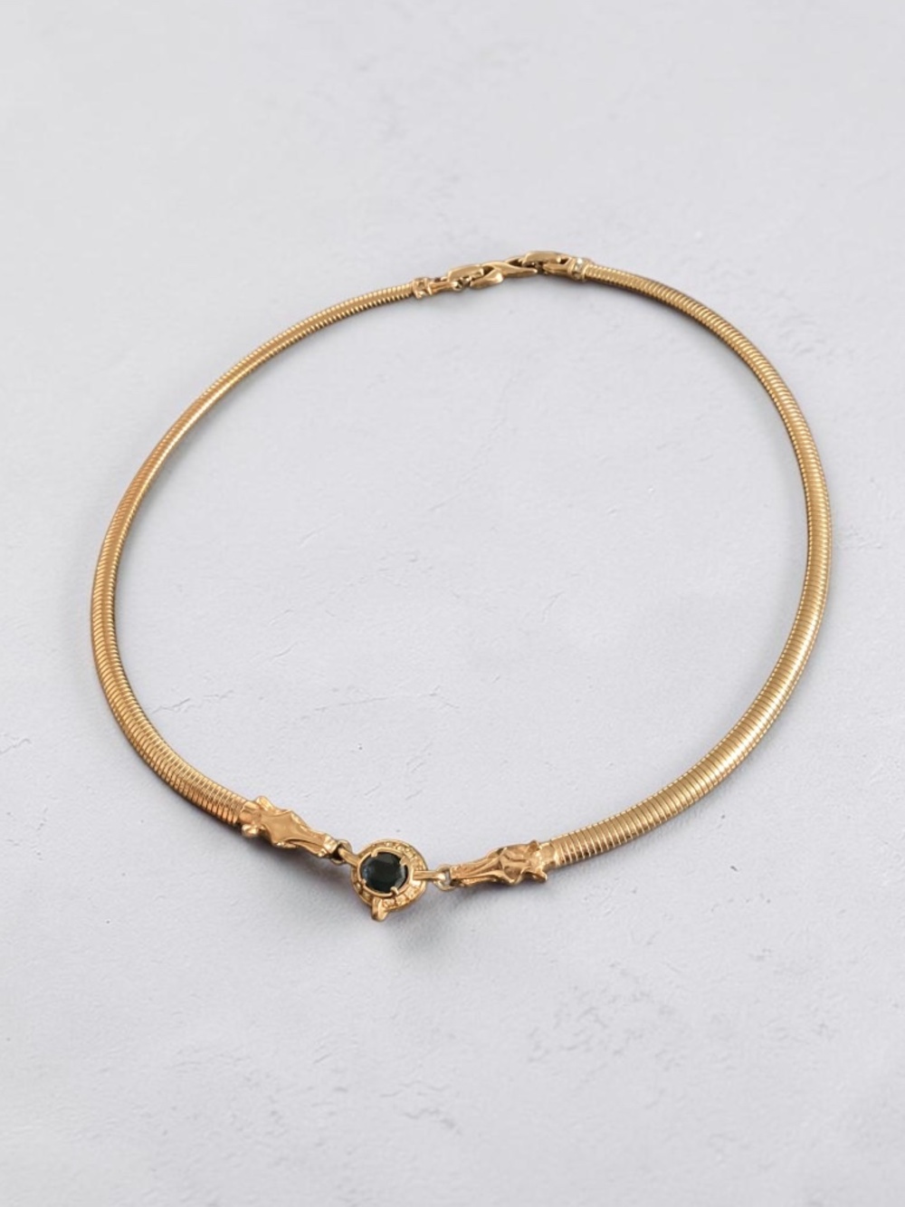 Vintage Gold-Tone Horse Necklace by D’Orlan